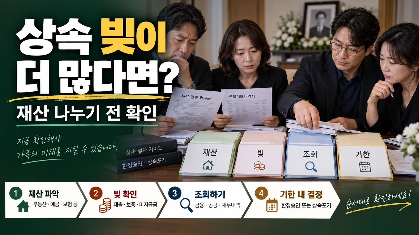 상속 재산보다 빚이 많아 보이면 어떤 순서로 확인해야 할까?