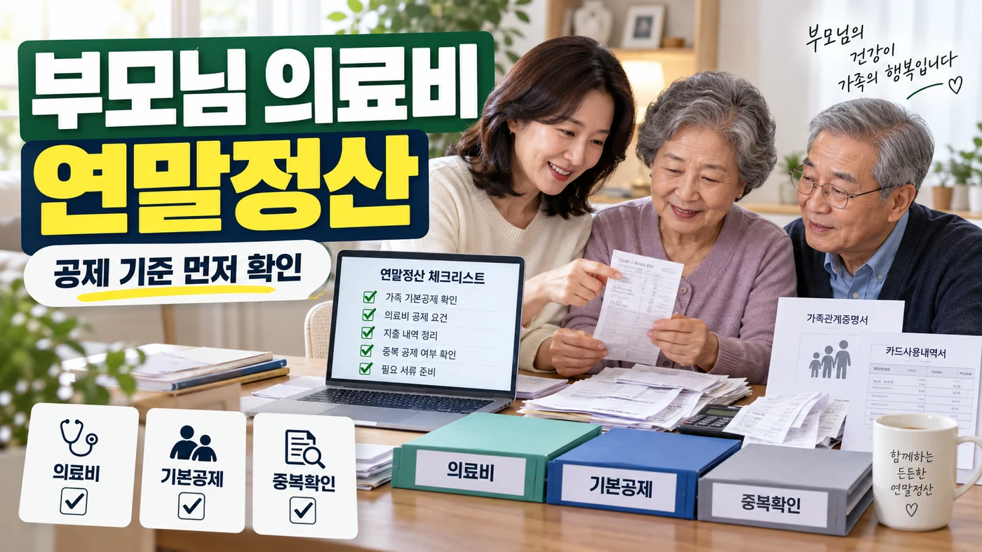 부모님 의료비를 연말정산에 넣으려면 어떤 기준을 봐야 할까?