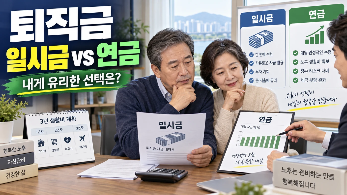 퇴직금은 일시금과 연금 중 어떤 방식이 더 유리할까?
