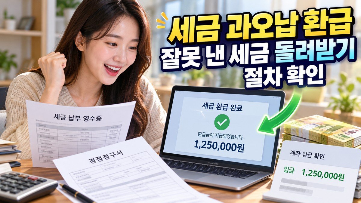 세금 과오납 환급, 잘못 낸 세금 돌려받는 절차